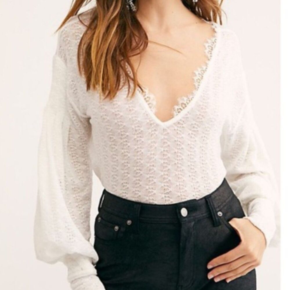 Free People Dream Girl Pointelle Top